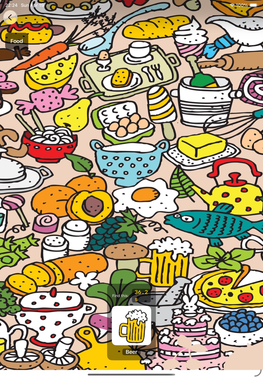 Spotting a target item in Look For Louis